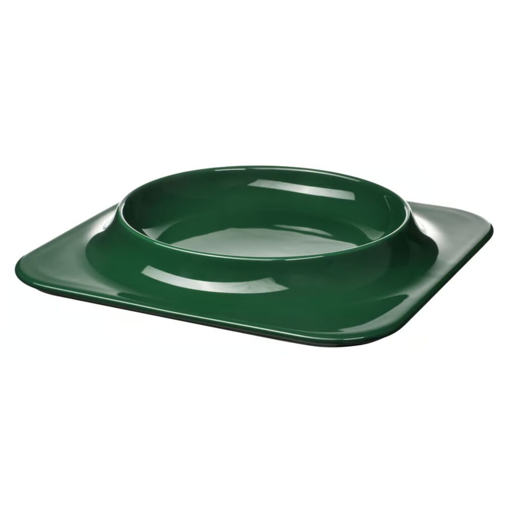IKEA VINTERFINT Plate, Dark Green, 10 ½x10 ½ "